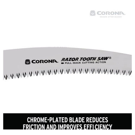 Corona RazorTOOTH RS16020 5 in. Carbon Steel Curved Pruning Saw highlighting a saw blade.