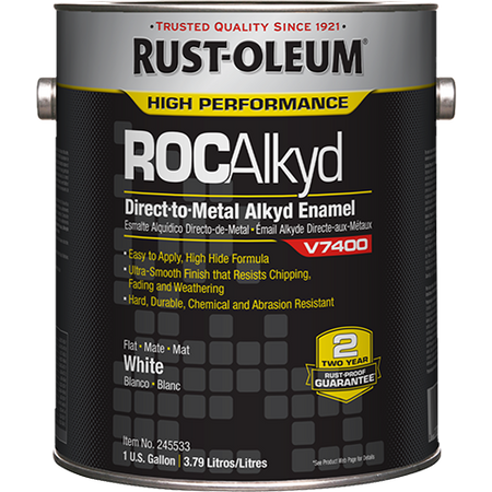 Rust-Oleum High Performance RocAlkyd DTM Enamel Gallon Flat White