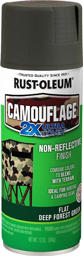 Rust-Oleum 2X Camouflage Specialty Spray Paint Flat Deep Forest Green