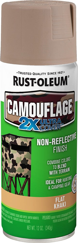 Rust-Oleum 2X Camouflage Specialty Spray Paint Flat Khaki