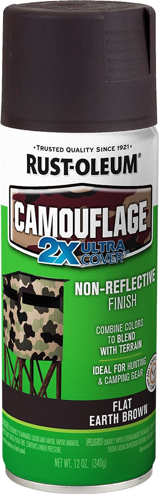 Rust-Oleum 2X Camouflage Specialty Spray Paint Flat Earth Brown