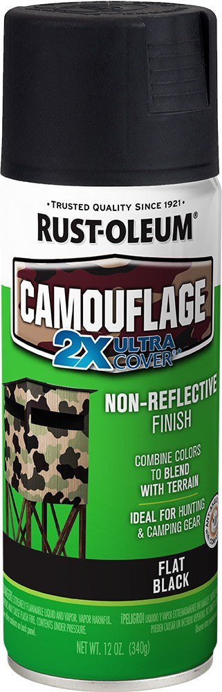 Rust-Oleum 2X Camouflage Specialty Spray Paint Flat Black