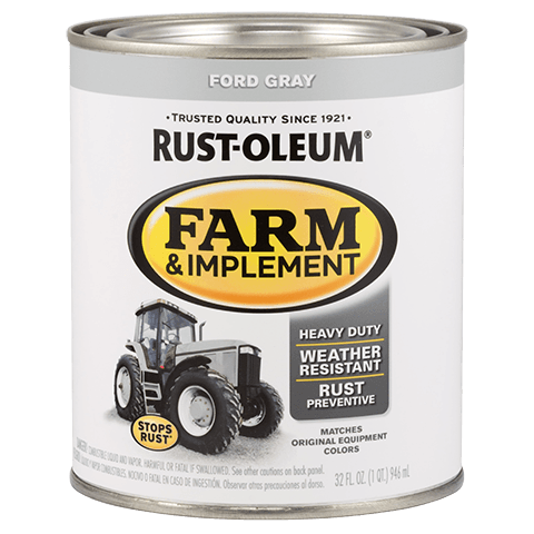 Rust-Oleum® Specialty Farm & Implement Paint Brush-On Quart Ford Gray