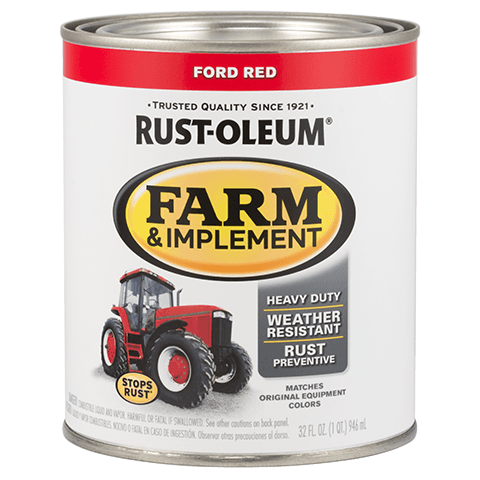 Rust-Oleum® Specialty Farm & Implement Paint Brush-On Quart Ford Red