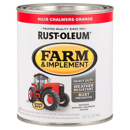 Rust-Oleum® Specialty Farm & Implement Paint Brush-On Quart Allis Chalmers Orange