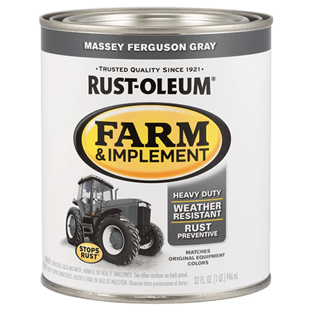 Rust-Oleum® Specialty Farm & Implement Paint Brush-On Quart Massey Ferguson Gray