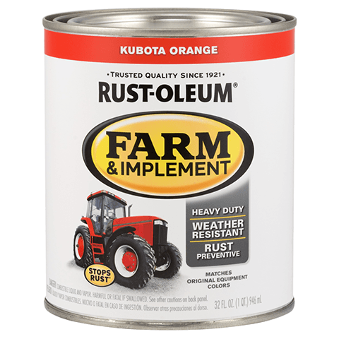 Rust-Oleum® Specialty Farm & Implement Paint Brush-On Quart Kubota Orange