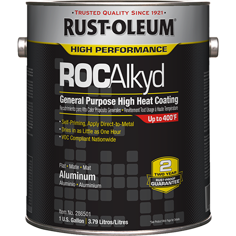 Rust-Oleum High Performance RocAlkyd High Heat Coatings Gallon Aluminum