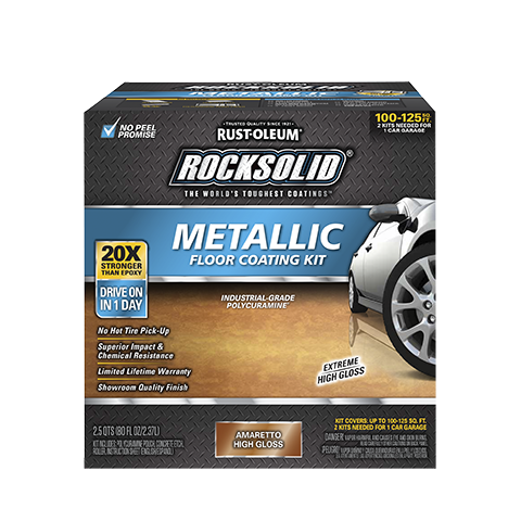 Rust-Oleum RockSolid Polycuramine® Metallic Floor Coating Kit Amaretto