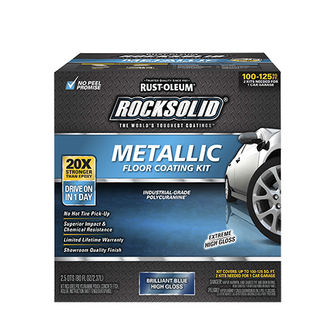 Rust-Oleum RockSolid Polycuramine® Metallic Floor Coating Kit Brilliant Blue