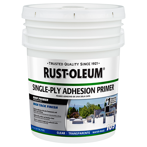 Rust-Oleum Single-Ply Adhesion Primer container on a white background