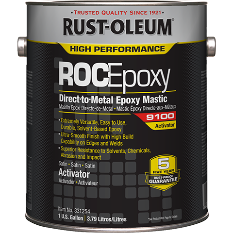 Rust-Oleum High Performance RocEpoxy 9100 System Low VOC DTM Epoxy Mastic Satin Activator Gallon