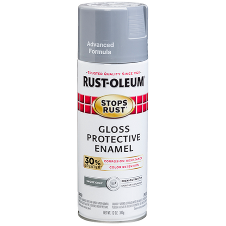 Rust-Oleum Stops Rust Advanced Spray Paint Gloss Smoke Gray
