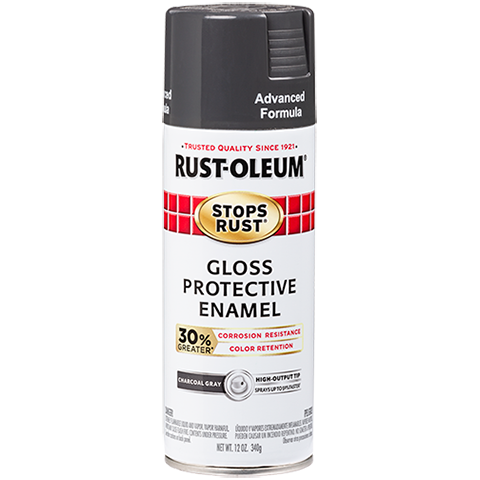 Rust-Oleum Stops Rust Advanced Spray Paint Gloss Charcoal Gray