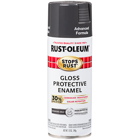 Rust-Oleum Stops Rust Advanced Spray Paint Gloss Charcoal Gray