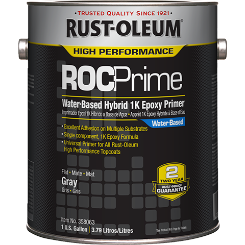 Rust-Oleum High Performance ROCPrime Water-Based Hybrid 1K Epoxy Primer Gray Gallon 358063