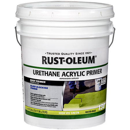 Rust-Oleum urethane acrylic primer bucket on a white background