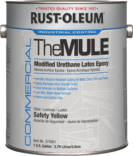 Rust-Oleum The MULE Modified Urethane Latex Epoxy Coating Safety Yellow 375661