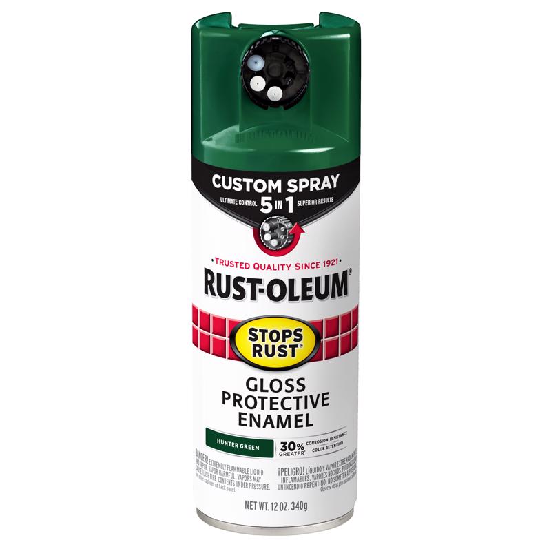 Rust-Oleum Stops Rust Custom Spray 5-in-1 Spray Paint Hunter Green 376891