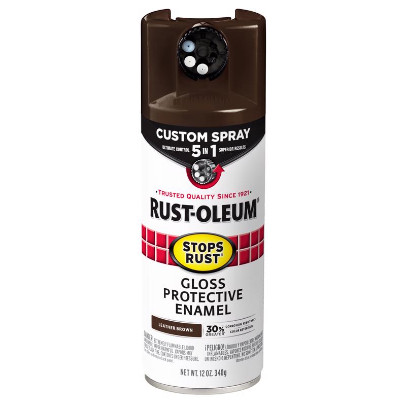 Rust-Oleum Stops Rust Custom Spray 5-in-1 Spray Paint Leather Brown 376892