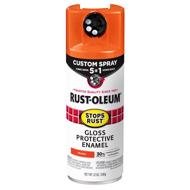 Rust-Oleum Stops Rust Custom Spray 5-in-1 Spray Paint Orange 376894