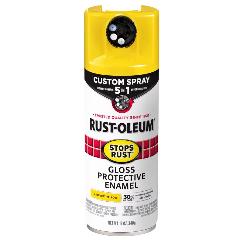 Rust-Oleum Stops Rust Custom Spray 5-in-1 Spray Paint Sunburst Yellow 376898