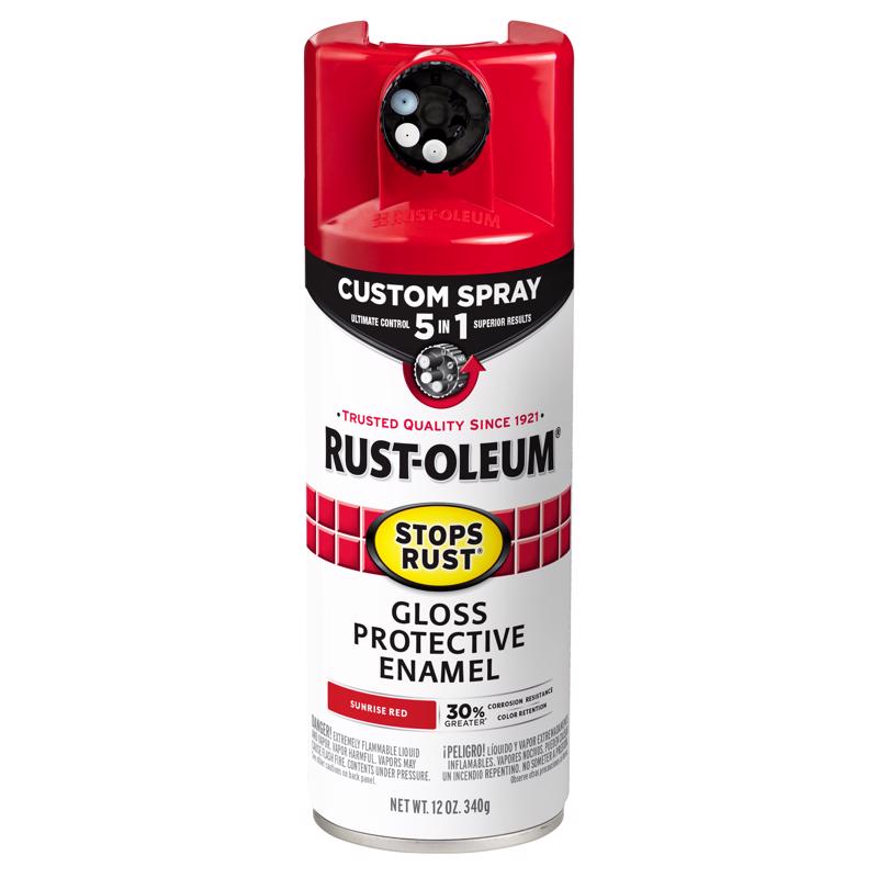 Rust-Oleum Stops Rust Custom Spray 5-in-1 Spray Paint Sunrise Red 376899