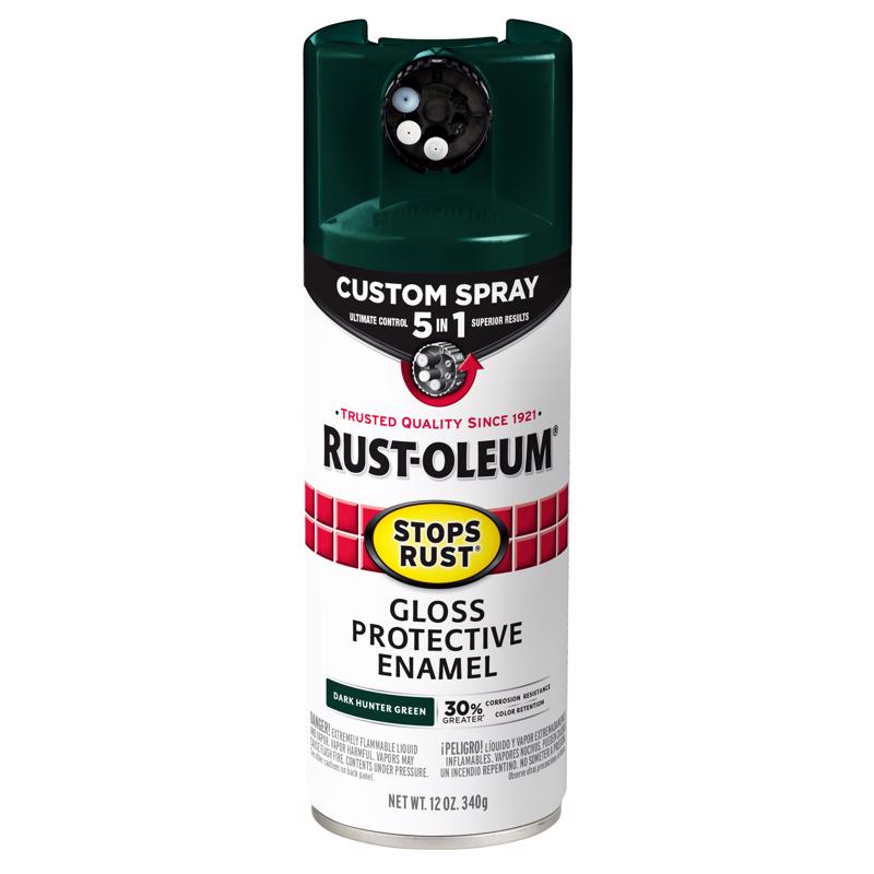 Rust-Oleum Stops Rust Custom Spray 5-in-1 Spray Paint Dark Hunter Green