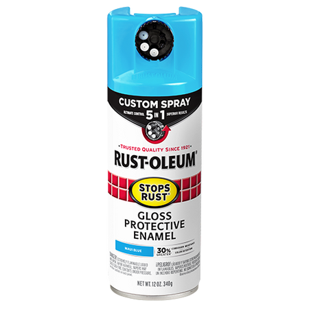 Rust-Oleum Stops Rust Custom Spray 5-in-1 Spray Paint Maui Blue 376907
