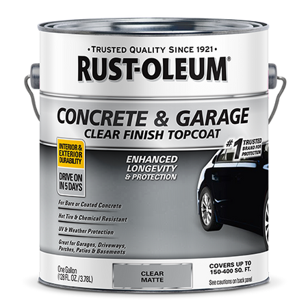 Rust-Oleum Concrete & Garage Clear Finish Topcoat Clear Matte