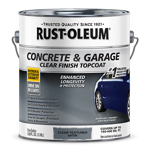 Rust-Oleum Concrete & Garage Clear Finish Topcoat Clear Textured Satin