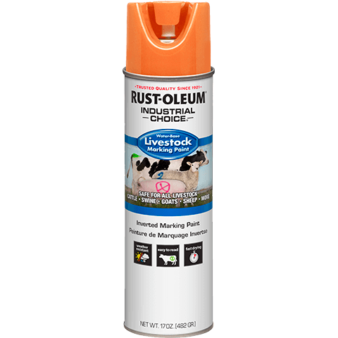 Rust-Oleum Industrial Choice Livestock Marking Spray Paint Fluorescent Orange