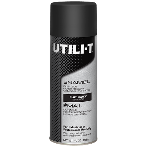 Rust-Oleum UTILI-T General Purpose Enamel Spray Paint Flat Black 387389