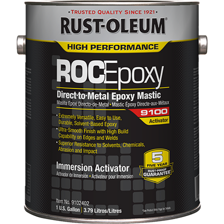 Rust-Oleum High Performance RocEpoxy 9100 System Low VOC DTM Epoxy Mastic Immersion Activator Gallon Can