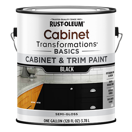 Rust-Oleum Cabinet Transformations Basics Cabinet & Trim Paint Black Semi-Gloss Gallon