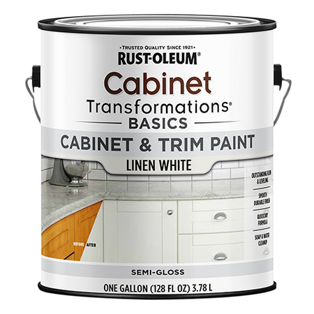 Rust-Oleum Cabinet Transformations Basics Cabinet & Trim Paint Linen White Semi-Gloss Gallon