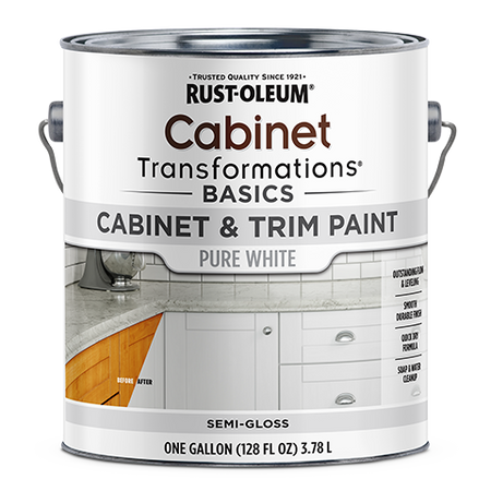 Rust-Oleum Cabinet Transformations Basics Cabinet & Trim Paint Pure White Semi-Gloss Gallon