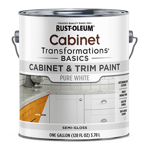 Rust-Oleum Cabinet Transformations Basics Cabinet & Trim Paint Pure White Semi-Gloss Gallon