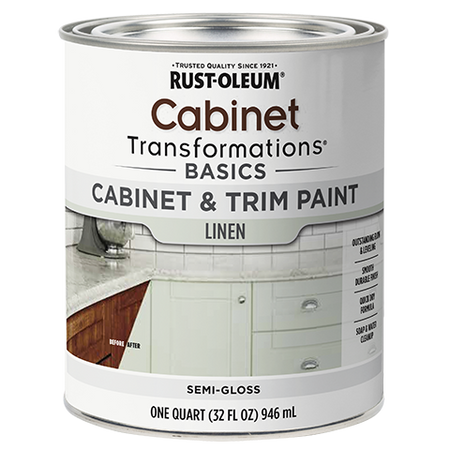 Rust-Oleum Cabinet Transformations Basics Cabinet & Trim Paint Linen Semi-Gloss Quart