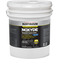 White paint bucket with Rust-Oleum Noxyde label on a white background