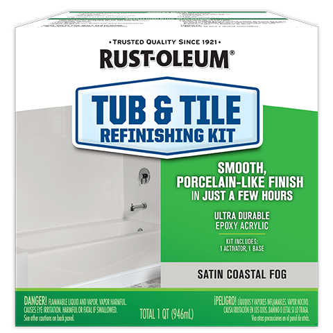 Rust-Oleum Tub & Tile Refinishing Kit Satin Finish Coastal Fog