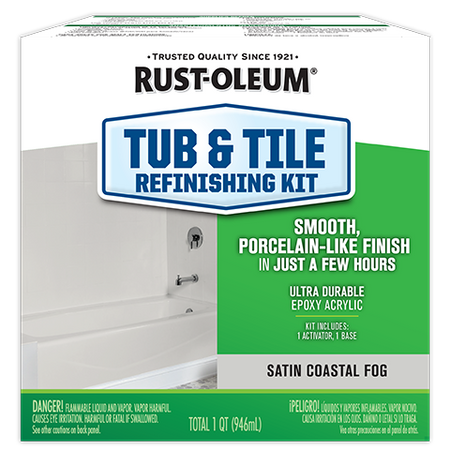 Rust-Oleum Tub & Tile Refinishing Kit Satin Finish Coastal Fog