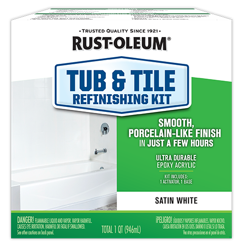 Rust-Oleum Tub & Tile Refinishing Kit Satin Finish White