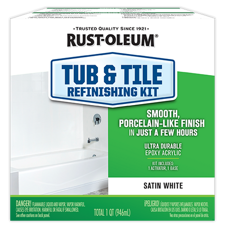 Rust-Oleum Tub & Tile Refinishing Kit Satin Finish White