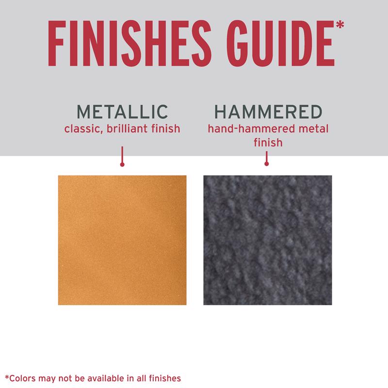 Rust-Oleum Stops Rust Hammered Metallic Finish Guide infographic