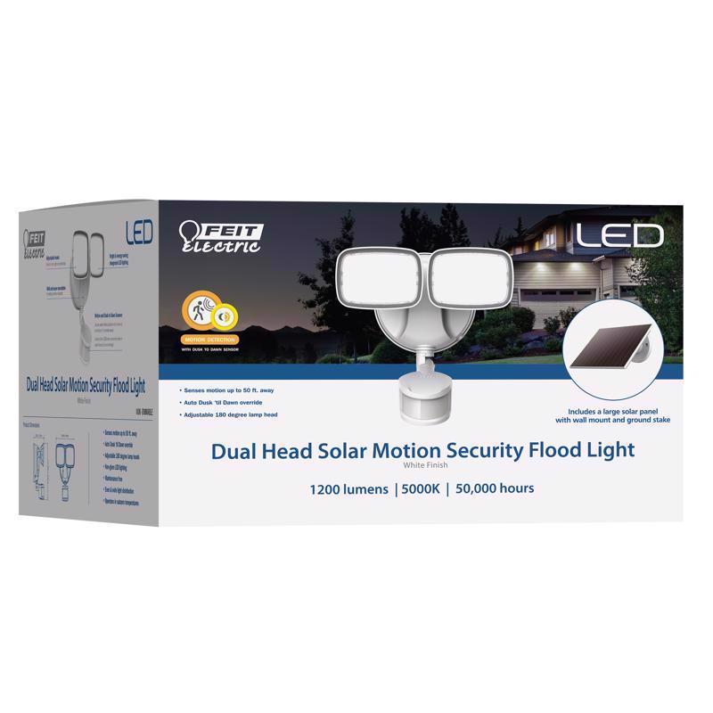 Feit LED Motion-Sensing Solar Powered LED White Security Floodlight S9.51200850SLWH