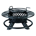 Living Accents 47.24 in. W Steel Ranch Round Wood Fire Pit SRFP96