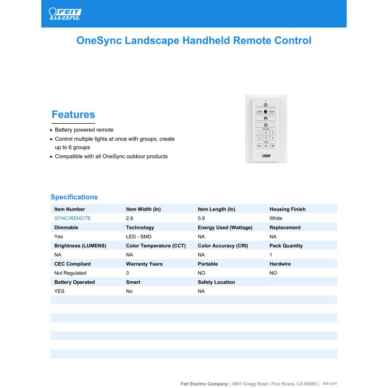 Feit Electric OneSync Remote-4
