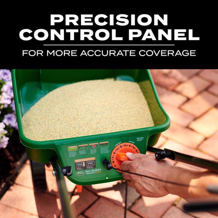 Scotts Turf Builder EdgeGuard Mini Broadcast Spreader 76121 control panel