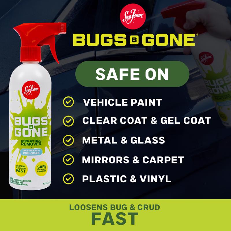 Sea Foam Bugs B Gone Multi-Surface Bug Remover Liquid Safe On Infographic